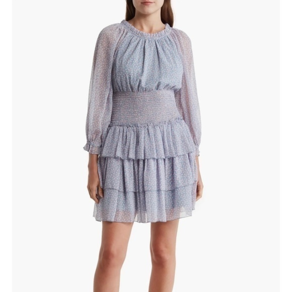 French Connection Women's
Blue Tiered Miniskirt Dress Size US 4